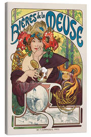 Canvas-taulu  Bières de la Meuse (Beers from the Meuse) - Alfons Mucha