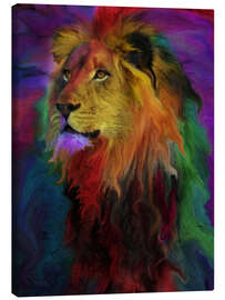 Canvas-taulu  Rainbow Lion - Alixandra Mullins
