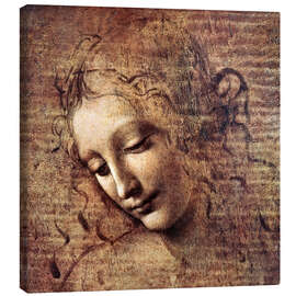Canvas-taulu  The Tousled (La Scapigliata) - Leonardo da Vinci