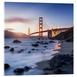 Akryylilasitaulu  San Francisco Golden Gate Bridge - Jan Christopher Becke