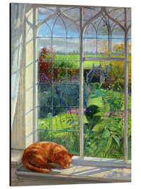 Alumiinitaulu  Cat in the window in summer - Timothy Easton