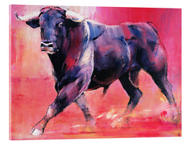Akryylilasitaulu  Trotting bull - Mark Adlington