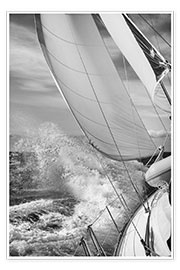 Juliste Sailing black / white