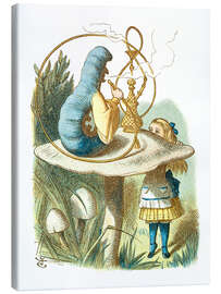 Canvas-taulu  Alice and the Caterpillar - John Tenniel