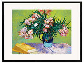 Kehystetty taidepainatus  Majolica Jar with Branches of Oleander - Vincent van Gogh