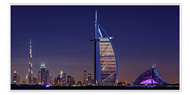 Juliste Dubai Cityscape; United Arab Emirates