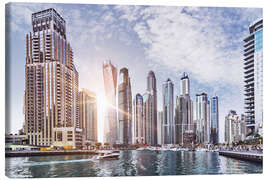 Canvas-taulu  Sunset at Dubai Marina - Felix Pergande