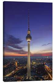 Canvas-taulu  Berlin TV tower at night