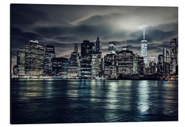 Alumiinitaulu  Manhattan at night, New York City