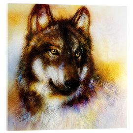 Akryylilasitaulu  wolf