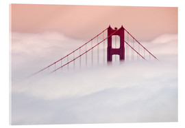 Akryylilasitaulu  Golden Gate Bridge in the clouds