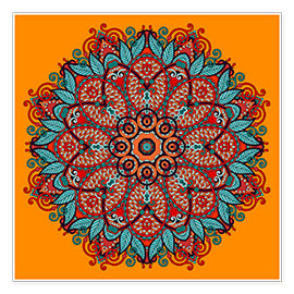 Juliste Mandala Orange II