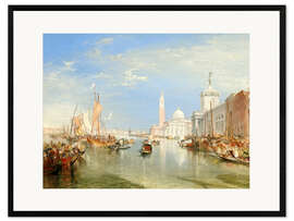 Kehystetty taidepainatus  Venice, The Dogana and San Giorgio Maggiore - Joseph Mallord William Turner