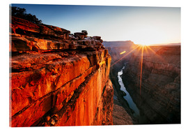 Akryylilasitaulu  Beautiful sunrise on Grand Canyon and river Colorado, USA - Matteo Colombo