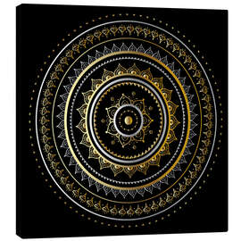 Canvas-taulu  Mandala on black