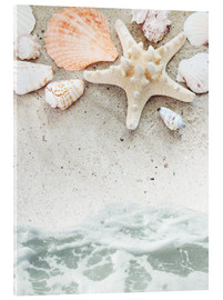 Akryylilasitaulu  Sea Beach with starfish