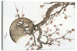 Canvas-taulu  Plum blossom and the moon - Katsushika Hokusai