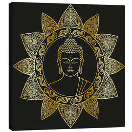 Canvas-taulu  Buddha in golden bloom