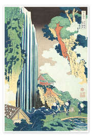 Juliste  Ono Waterfall on the Kisokaid? - Katsushika Hokusai