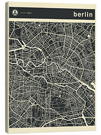 Canvas-taulu  Berlin City Map - Jazzberry Blue