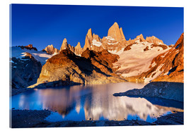 Akryylilasitaulu  Mount Fitz Roy in Los Glaciares National Park, Argentina