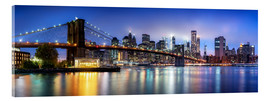 Akryylilasitaulu  Brooklyn Bridge panorama in New York City, USA - Jan Christopher Becke