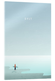 Akryylilasitaulu  Sylt surfer illustration - Katinka Reinke