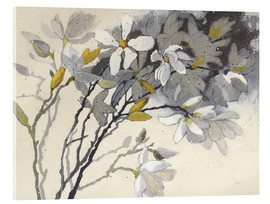 Akryylilasitaulu  Magnolia painting - Shirley Novak