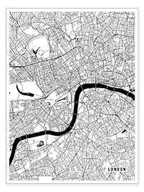 Juliste London England Map