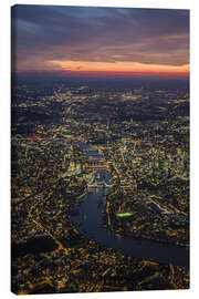 Canvas-taulu  Birds-eye view of London - Ulrich Beinert