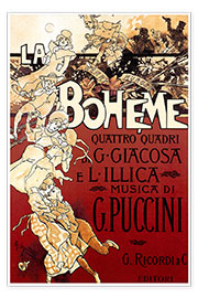 Juliste  La Boheme of Puccini - Adolfo Hohenstein
