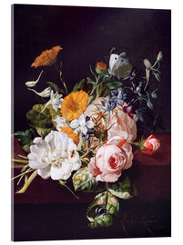 Akryylilasitaulu  Vase of Flowers - Rachel Ruysch