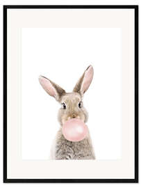 Kehystetty taidepainatus  Bubble gum bunny - Sisi And Seb