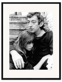 Kehystetty taidepainatus  Jane Birkin and Serge Gainsbourg, 1970