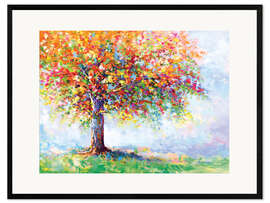 Kehystetty taidepainatus  Colourful Tree of Life - Leon Devenice